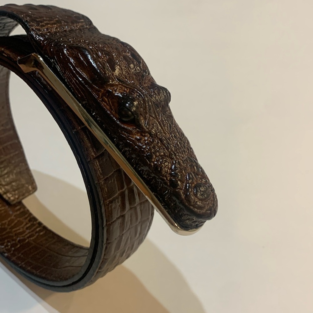 Brown Gator Belt - Leather Gator Skin Belt